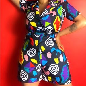 Stranger things colorful retro romper